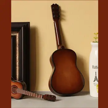 Mini Klasikinė Gitara Mediniai Miniatiūrinė Gitara, Modelis, Muzikos instrumentų 2021 Guitarra Apdailos Dovana su Byla Stovi Kavos