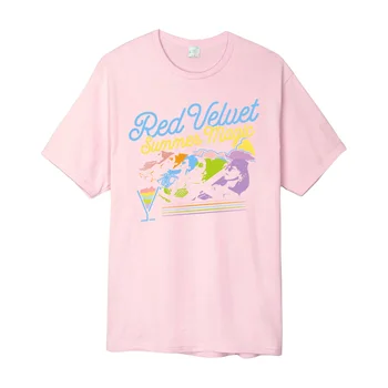 Naujas Mados Kpop RAUDONOS AKSOMO REDMARE Albumą Marškinėliai Hip-Hop Atsitiktinis Palaidų Drabužių Marškinėlius Marškinėliai trumpomis Rankovėmis Viršūnes T-shirt