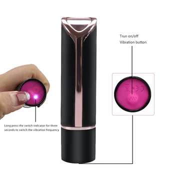 Kulka Lūpų Vibratorius Clit Stimulation10 Vibracijos Režimai Įkrovimo Vandeniui atsparus G-taško Stimuliatorius Sekso Žaislai Moterims