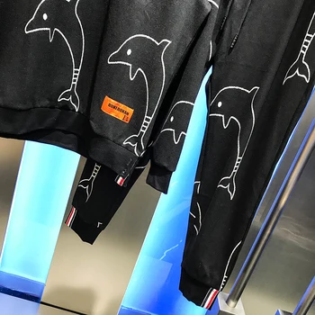 Vyrų 2020 ilgomis rankovėmis, kelnes dviejų dalių kostiumas slim ir universalus delfinų mercerized žakardo apvalios kaklo jaunimo elastinga kostiumas mados