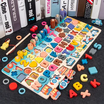 Naujas Montessori Žaislai Skaičius Geometrinės Formos Pažinimo Rungtynės Kūdikių Ankstyvojo Ugdymo Mokymo Priemones Vaikų Ikimokyklinio Mediniai Matematikos Žaislai
