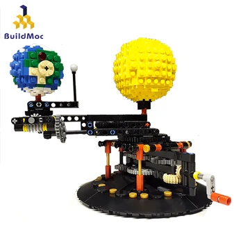 Buildmoc Kūrėjas Žemė, Mėnulis ir Saulė Klasikinis Fizinių Bandymų Modelio Blokai Kūrėjas Idėjų Pasaulyje Plytų Švietimo Žaislai Vaikams