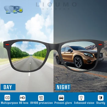 2020 Prekės Unisex Aikštėje Photochromic Poliarizuoti Akiniai nuo saulės Dieną Naktį Vairavimo Sporto Akiniai Chameleonas lunette soleil 