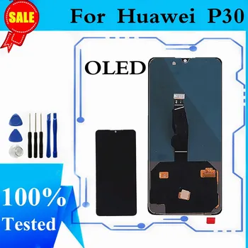 OLED LCD Huawei 30 ELE-29 LCD Ekranas Jutiklinis Ekranas skaitmeninis keitiklis Asamblėjos Huawei 30 Ekranu Pakeitimas