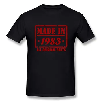 Pagamintas 1983 Naujas Juokingi Marškinėliai Vyrams Trumpomis Rankovėmis, Hip-Hop Negabaritinių O-Kaklo Medvilnės T Shirts