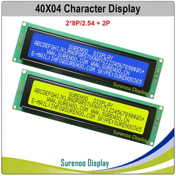 404 40X4 4004 Simbolių LCD Modulis Ekranu LCM Geltona Žalia Mėlyna su LED Apšvietimu
