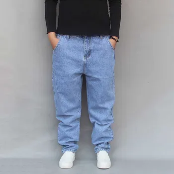 Madinga Streetwear Haremas Džinsai Vyrams Hip-Hop Džinsinio Audinio Kelnės Prarasti Baggy Jeans Poilsiu Vyras Drabužiai