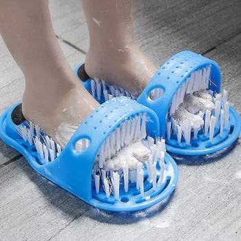 2020 Karšto Plastiko Vonelė Batų Pemza Koja Valytoja Dušu Šepečiu Massager Šlepetės Kojų, Vonios Produktai, Pėdų Priežiūros Mėlyna