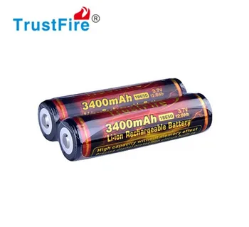 4pcs TrustFire 3.7 V 18650 Li-ion Baterija 3400mAh Įkraunama Ličio Baterija, su PCB Saugomų Žibintuvėlis Žibintai