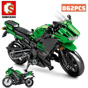 SEMBO Miesto Motociklas Off-road Modelį, Statyba Blokai Kūrėjas įrangos pardavimas, biuro įrangos Motociklų Lenktynių Automobilių Švietimo Dovanos, Žaislai Vaikams