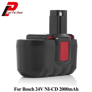 Už Bosch 24V Ni-CD 2.0 Ah Galios Įrankis Baterija:12524,GKG24V,BH24VF,2607335279,BH-2424,2607335445,125-2411524,SAW24V,2607335509