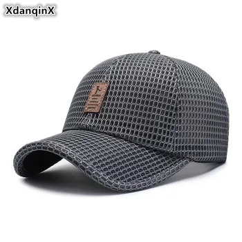 XdanqinX Reguliuojamo Dydžio vyriški Vėdinimo kepuraičių Snapback Cap Moterų plaukai surišti į uodegą Akių Bžūp Mados Kvėpuojantis Žvejybos Hat