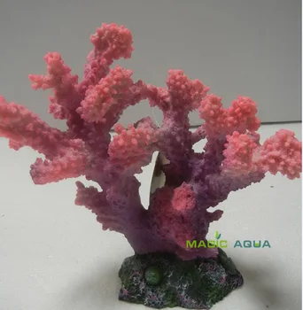 Magic Aqua Rožinės Spalvos Dirbtinės Dervos Jūros Koralų Ornamentu Žuvų Bakas Akvariumo Apdaila