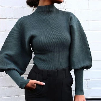 2020 Nauja Rudens ir Žiemos Megztinis Moteriška Megztinius ilgomis Rankovėmis Moterų Golfo megztiniai Megztinis moterims High Street Visą puloveriai