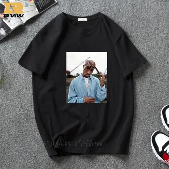 2Pac Tupac Amaru Shakur Makaveli Raper Mada Moterims/Vyrams White T-shirt Estetinės Grafinis hip-hop marškinėliai streetwear Spausdinti Marškinėlius