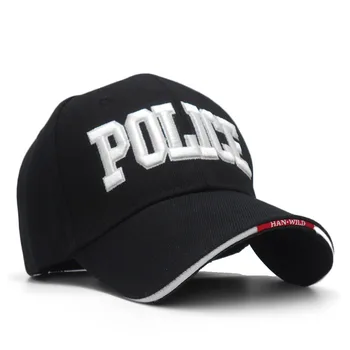 Išsiuvinėti POLICIJOS Skrybėlės, Kepurės Vyrams Lauko Sporto Beisbolo kepuraitę Moterų Snapback Kaulų Masculino Armijos Bžūp Laišką Trucker Gorras
