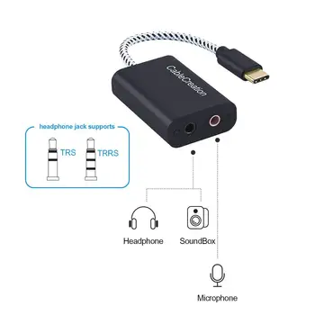 USB-C Garso Plokštę, JORINDO C Tipo Išorės Stereo Garso Plokštę su Ausinių ir Mikrofono Lizdas Suderinama 