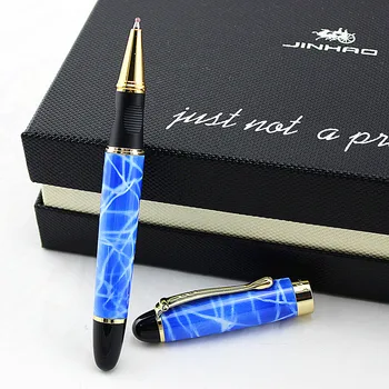 JINHAO X450 Sky Blue/Black/Gold/Raudona /Rožinė/Violetinė 22 spalva Marmurinė Rollerball Pen prabanga, mokyklų ir biuro reikmenys pen rašyti