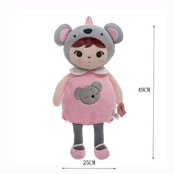 Metoo Pliušinis Kuprinės Vaikams Baby Bags Gyvūnų, Animacinių filmų Lėlės Žaislas Vaikams Pečių Maišą Darželyje Angela Triušis Mergina Panda