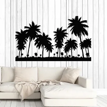 Sienos Lipdukas Kelionės Palmių Atogrąžų Paplūdimio Stiliaus Atostogų Miegamasis Namų Dekoro Vinilo Lango Stiklo Lipdukas Nuimamas Dailės Freskos C022