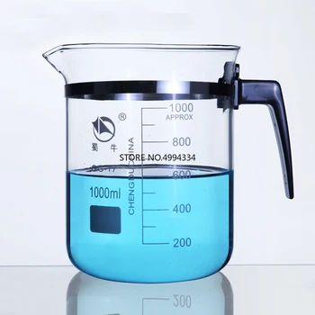 1pc Aukštos kokybės Stiklo stiklinė su rankenėle GG-17 Aukštos temperatūros varža stiklinę Laboratorija nemokamas pristatymas