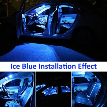 14pcs Automobilių Baltos spalvos Interjeras, LED elektros Lemputes Paketo Komplektas Chevrolet Tahoe 2007-2010 M. 2011 m. 2013 m. M Žemėlapio Dome Kamieno Lempos Stilius