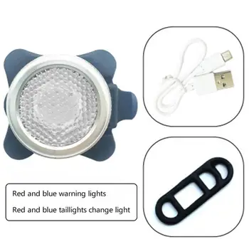 Dviračio Šviesos, atsparus Vandeniui 3 LED Galva, Priekinių žibintų 4 režimai USB Įkrovimo Uodega Įrašą Šviesos Lempos Saugos Įspėjamoji Lemputė