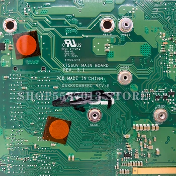 K756U už ASUS X756UQK X756UV X756UJ X756UA X756UQ X756UR X756UAK X756U nešiojamojo kompiuterio motininės plokštės bandymą GERAI I3-7100U cpu DDR4