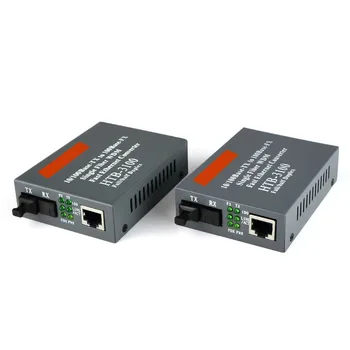 1 Pora Greitai, Žiniasklaidos Ethernet Converter 10/100Mbps Bi-Directional Single-mode SC Skaidulų Optinio Pluošto Media Converter iki 25 KM