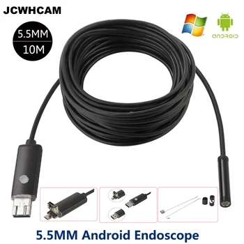 JCWHCAM 5.5 mm USB Endoskopą Vandeniui OTG 6 LED Tikrinimo Borescope Vamzdis Snake Mini Kamera, Skirta 