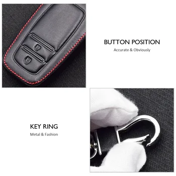 Nekilnojamojo Odos Automobilio Raktas Padengti Toyota Corolla Highlander Crown 2 Mygtukai Smart Remote Keyless Fob Raštas Atveju Keychain Krepšys