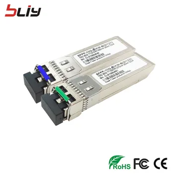 10G sfp 20/40/60/80km sfp+ gbic sfp modulis ethernet switch gigabit switch 1550/1310nm suderinama su mikrotik/zte/cisco