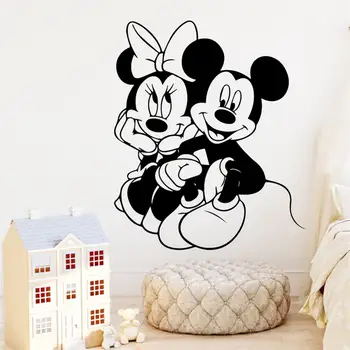 Juokinga Mickey Minnie Meilužis Siena Lipdukas Lipni Lil Peep Tapetai, Lipdukai Vinilų Lipdukai ant Sienų Vaikų Apdailos 3D