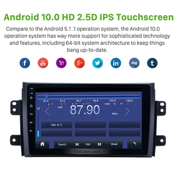 Seicane Android 10.0 2din Automobilio Multimedijos Grotuvas, Bluetooth, WIFI, GPS Navigaciją, Už 2006 m. 2007 m. 2008 M. 2009 M. 2010 M. 2011 m. 2012 Suzuki SX4