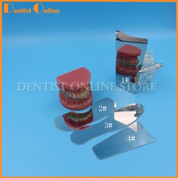 4pcs/Pak Ortodontinis Viduje-Žodžiu Odontologijos Klinika Nerūdijančio Plieno Fotografijos Veidrodėliai