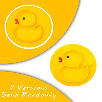 AMTOY BPA Free Baby Duck-formos Silikono Suskirstyti Bamblys Plokštės Nešiojamų Ne Slydimo Siurbimo Plokštės Vaikams, Kūdikiams ir Vaikams