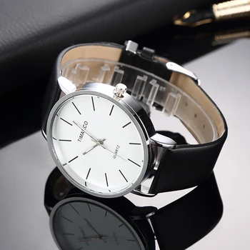 Laikrodžiai Moterims Paprasta Stiliaus Mados Baltas Juodas Odinis Laikrodis Ponios Atsitiktinis Tiktų Žiūrėti Moterų Kvarcinis Laikrodis Reloj Mujer Siųsti