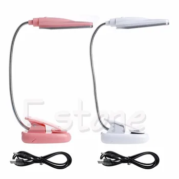 Lankstus USB 28 LED Lempos Knygos Žibintai Clip-on Šalia Lovos, Stalo, Stalo Skaitymo Knyga Lempos