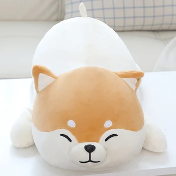 1 Vnt Mielas Šuo Shiba Inu Pliušinis Žaislas Šuo Lėlė Big Shiba Inu cute Lėlės Mielas Mergina Kartu su Savo Miegojimo Pagalve Miela dovana