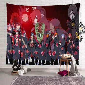 Anime Naruto, Tapyba, Siuvinėjimas 3D Spausdinimo Tapestrying Stačiakampio formos Namų Apstatymo Reikmenys Sienos Kabo 150*130cm