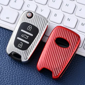 Už Kia Rio 3 Automobilių Klavišą Atveju Ceed Picanto Sportage K5 K2 Hyundai I20 I30 Ix35 Flip Folding Remote Key Chain Fob Laikiklio Dangtelį