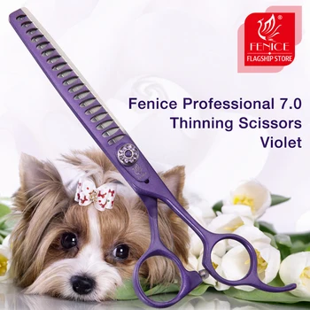 Fenice Profesinės Violetinė 7,0 colių Retinimo Žirklės šunelis Viliojimas