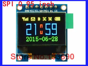 0.95 colių spalvotas OLED Ekranas modulis su 96x64 Taškų SPI serijos Lygiagretusis prievadas SSD1331 Vairuotojo 7PIN rapberry Pi UNO R3