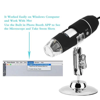 Mini Nešiojamą Endoskopą Kamera 500X/800X/1000X Didinimo USB Skaitmeninis Mikroskopas su Kamera, Skirta 
