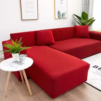 Vientisos spalvos kampas, sofa-apima kambarį elastinga spandex užvalkalai, sofos padengti ruožas sofa rankšluostį L formos, reikia pirkti 2piece