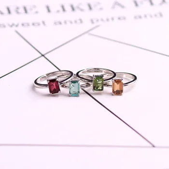 925 sidabro moterų tendencijos žiedai paprastas akmuo cirkonis vestuvių žiedo dalis