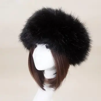 Lady Galvos Juostų Purus Žiemą Rusijos Skrybėlę Ausies Atvartu Dirbtiniais Kailiais Meškėnas Bžūp Naujas