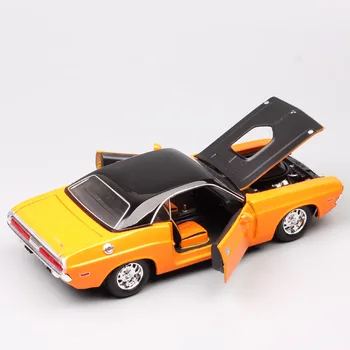 1:24 Masto maisto klasikinis senosios 1970 Dodge Challenger RT Raumenų automobilių diecast modelis žaislas sporto lenktynių auto dovana, miniatiūriniai Kolekcines