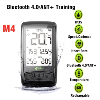 Meilan M1 M4 Belaidžio Bluetooth4.0 Dviračio Kompiuteris Dviračio Odometras Speed/Cadence Sensor+Krūtinės Širdies Ritmo Monitorius Dviračių Kompiuterio