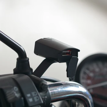 12V CS-835A1 Motociklo Vairo Kalno USB Telefono Kroviklis su Indikatoriaus lempute